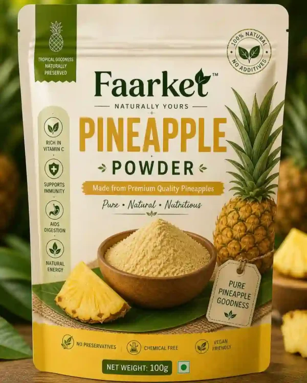 Pineapple Powder | Natural Pineapple Fruit Powder for Drinks & Healthy Recipes | Faarket