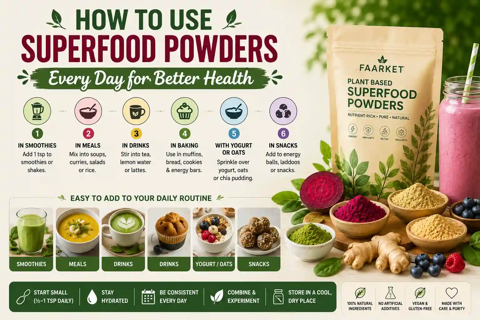 how to use superfood powders